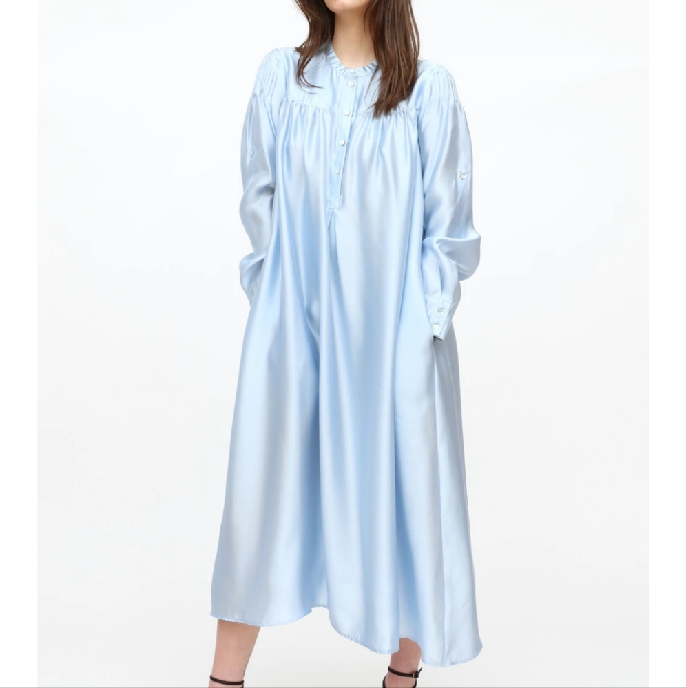 Birgitte Herskind Blue Stella Maxi Shirt Dress Size 34 - Picture 9 of 16